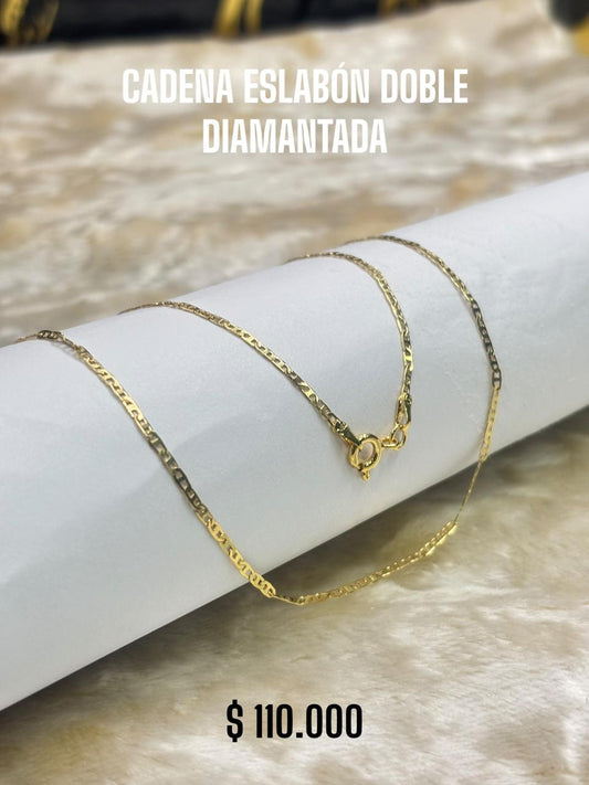 CADENA ESLABÓN DOBLE DIAMANTADA