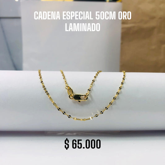 CADENA ESPECIAL 50CM ORO LAMINADO