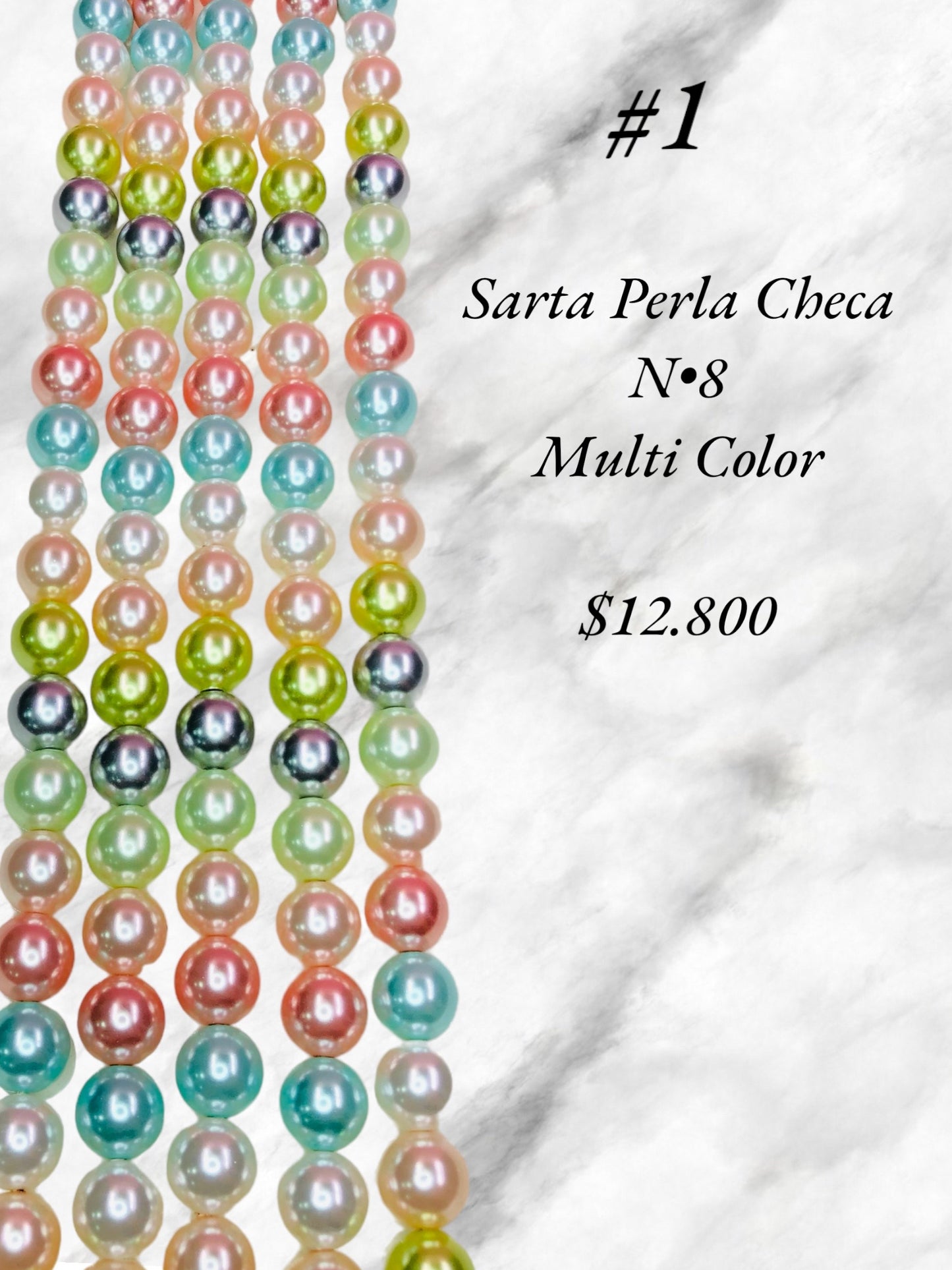 Sarta Perla Checa Multicolor#8