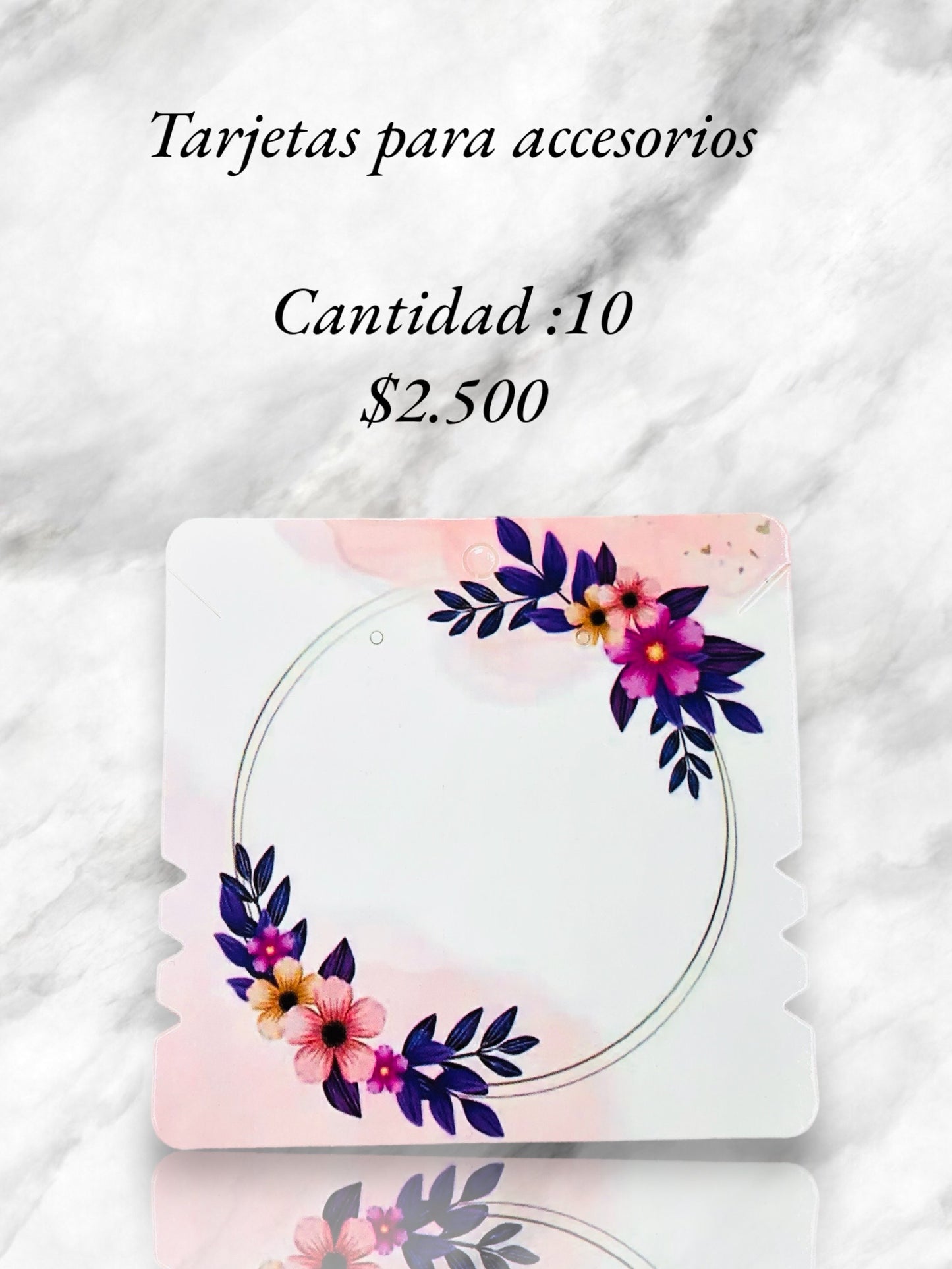 Tarjetas para exhibir pulseras