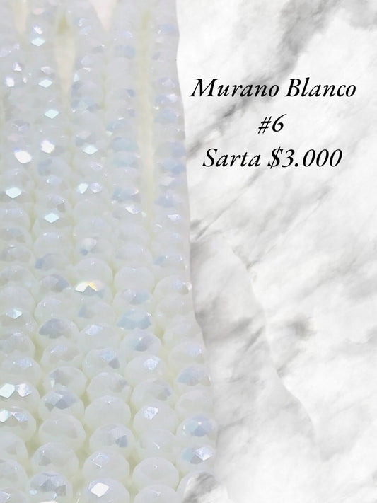 SARTA DE MURANO BLANCO #6