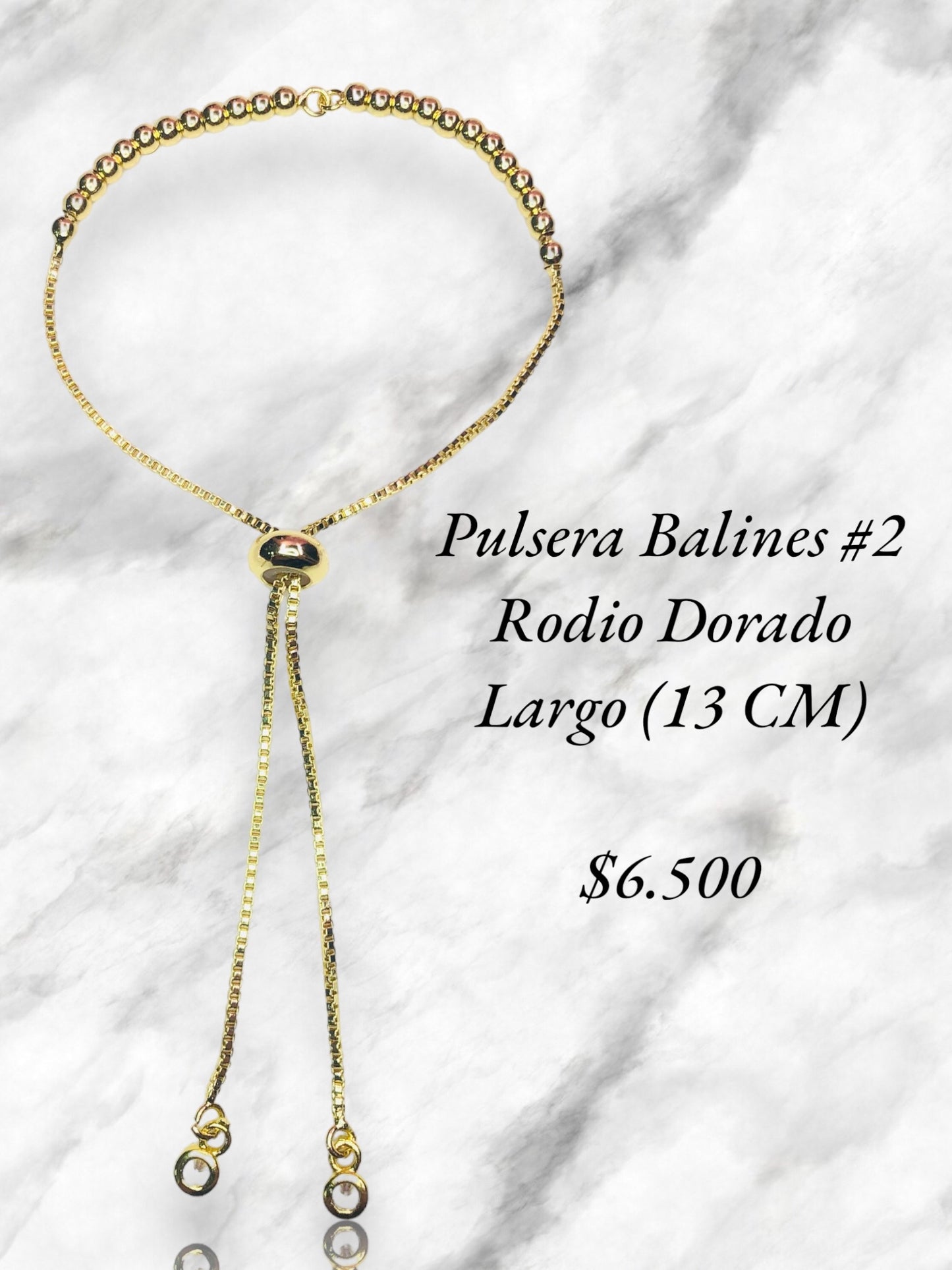 EXTENSIÓN PULSERA BALINES RODIO DORADO