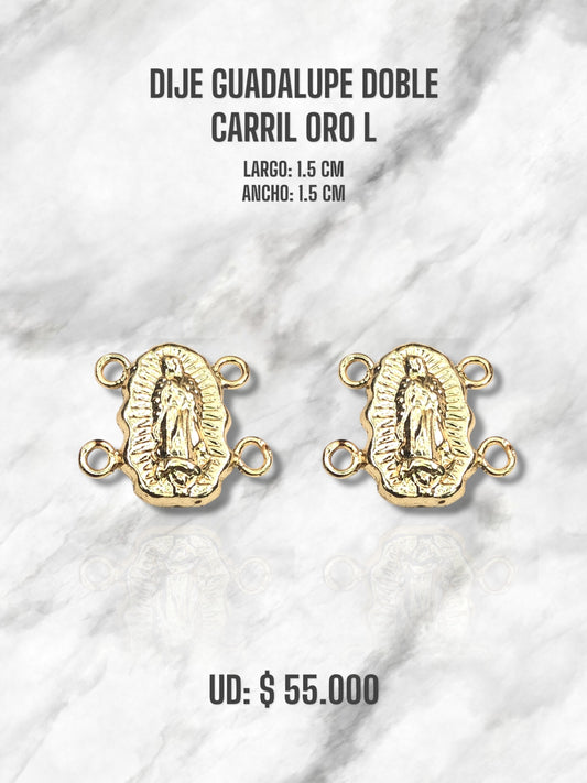 DIJE GUADALUPE DOBLE CARRIL ORO LAMINADO