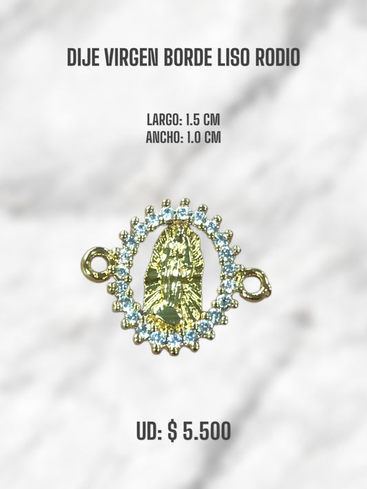 DIJE VIRGEN BORDE LISO CIRCON