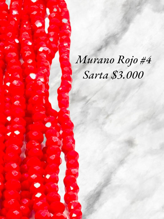 SARTA DE MURANO ROJO #4