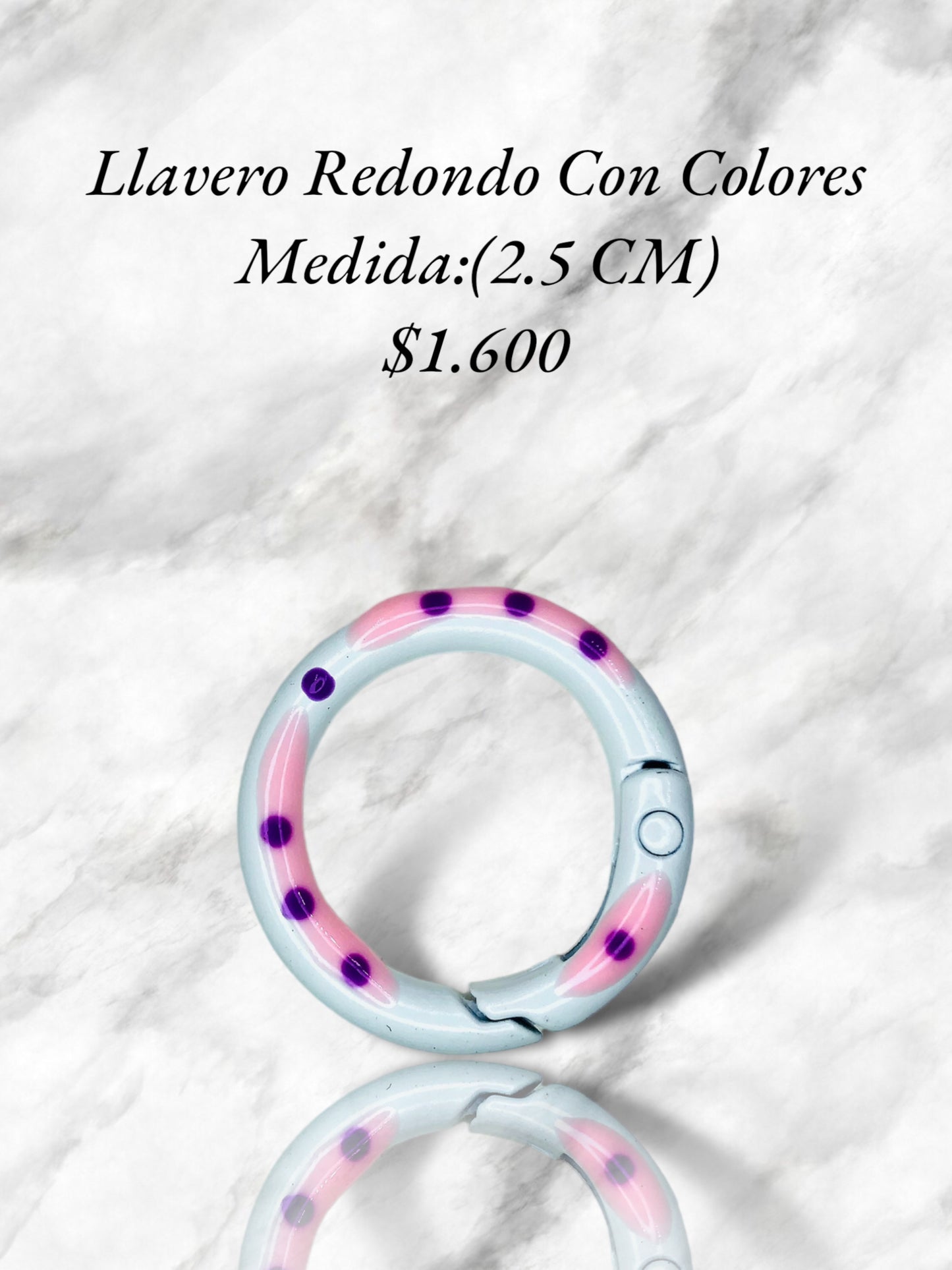 Llavero Redondo Con Colores