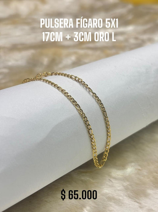 PULSERA FÍGARO 5X1 17CM + 3CM