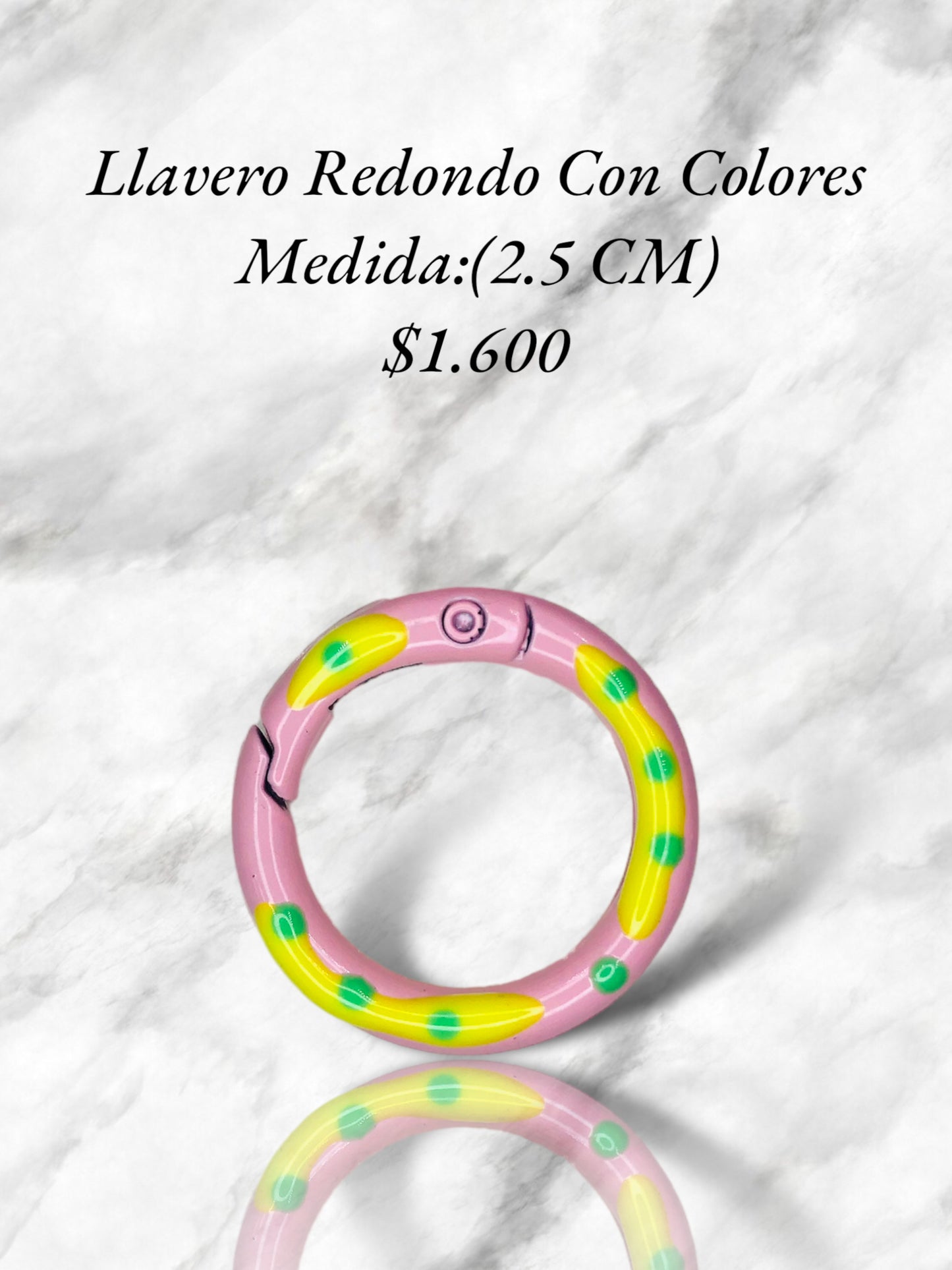 Llavero Redondo Con Colores