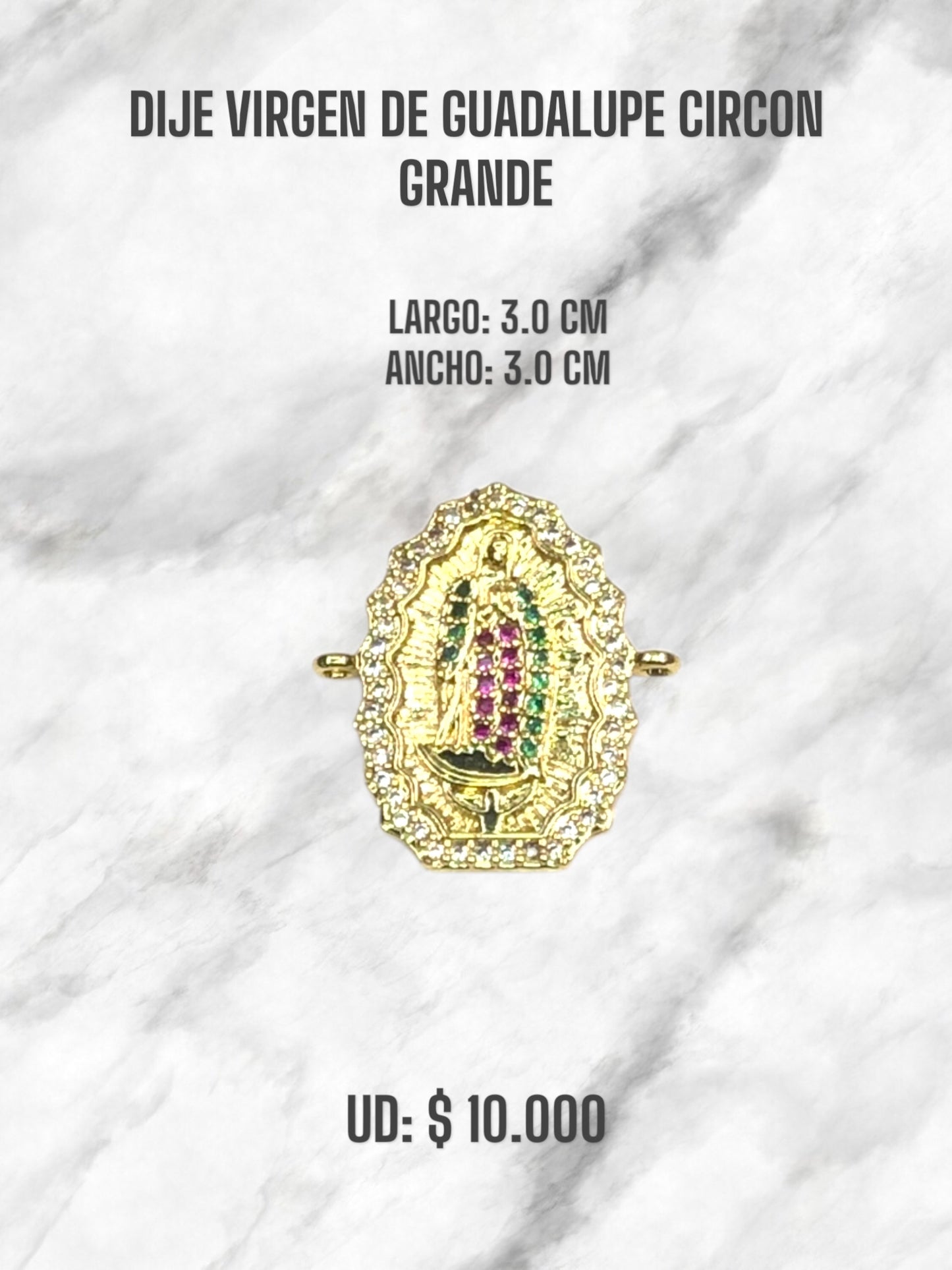 DIJE VIRGEN DEL GUADALUPE GRANDE