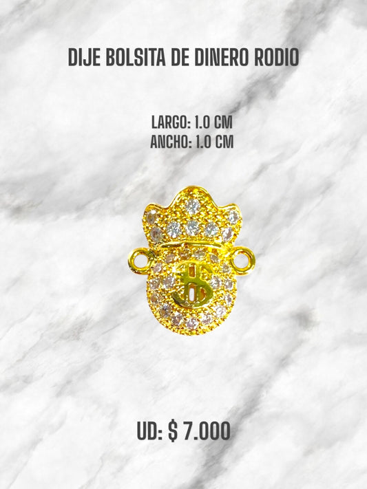 DIJE BOLSITA DE DINERO RODIO
