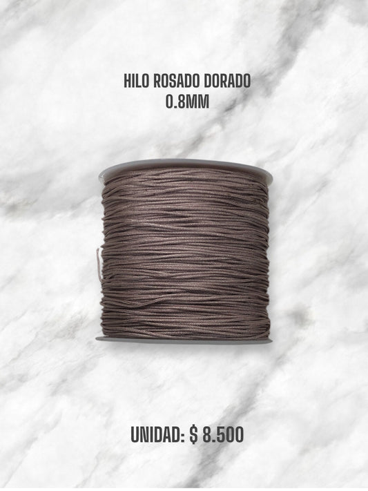 HILO ROSA DORADO 0.8MM