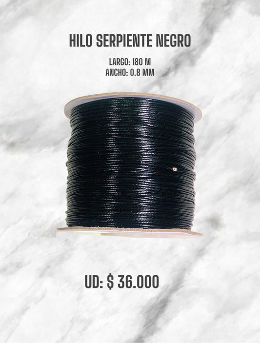 HILO SERPIENTE NEGRO 0.8MM 180M