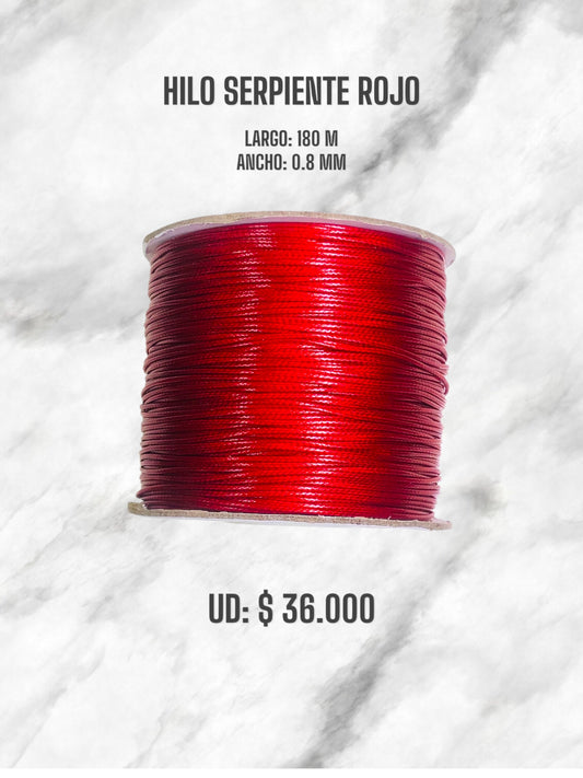 HILO SERPIENTE ROJO 0.8MM 180M