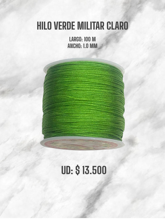 HILO VERDE MILITAR CLARO