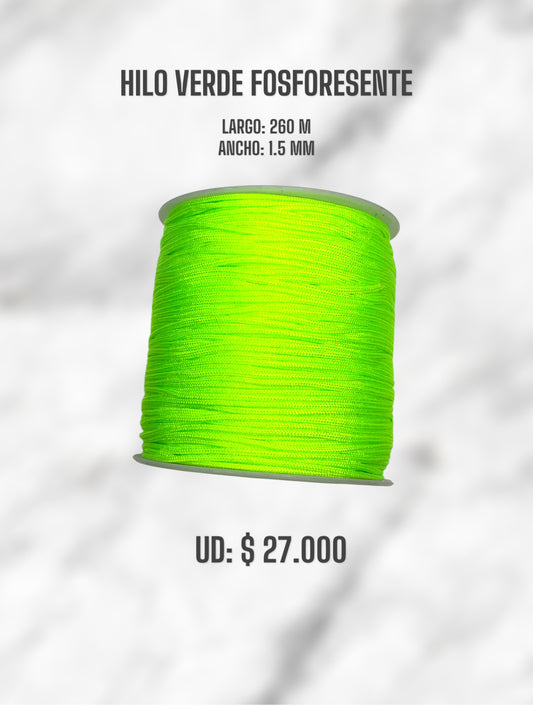 HILO VERDE FOSFORESCENTE