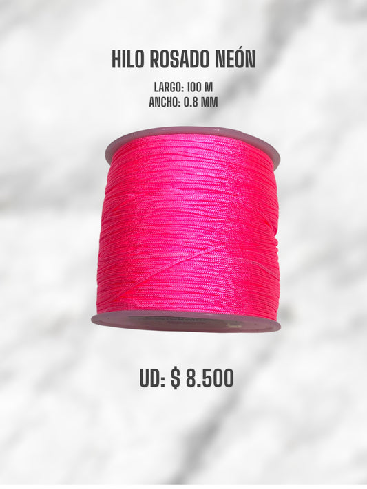 HILO ROSADO NEÓN 0.8MM 100M