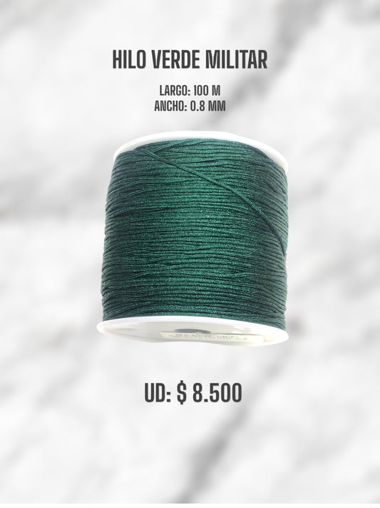 HILO VERDE MILITAR 0.8MM 100M