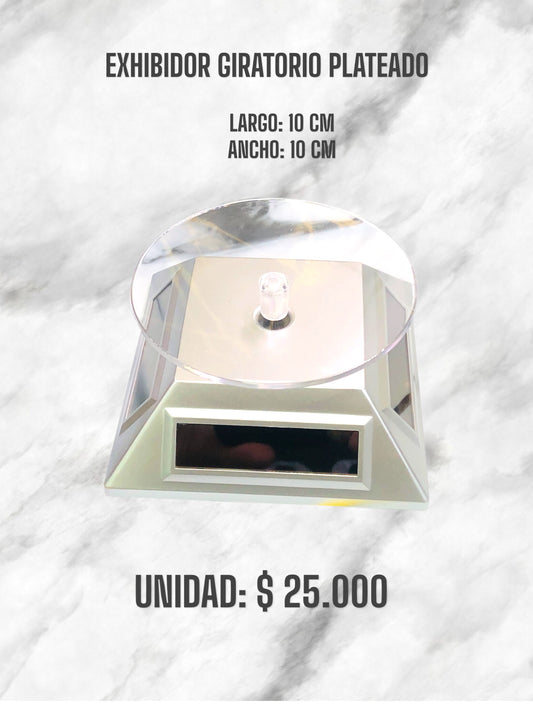 EXHIBIDOR GIRATORIO PLATEADO