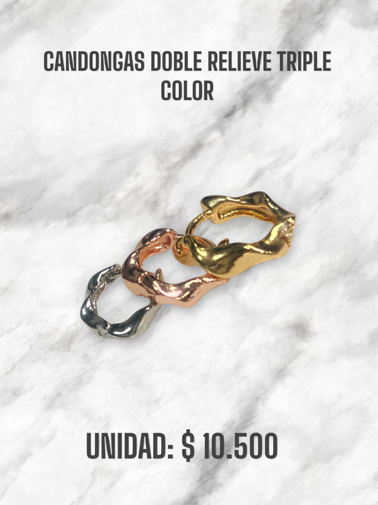 CANDONGAS DOBLE RELIEVE TRIPLE COLOR