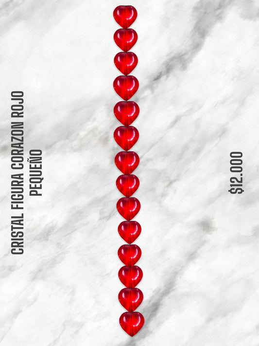 CRISTAL FIGURA CORAZÓN ROJO PEQUEÑO