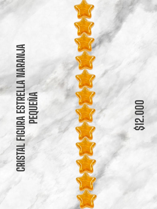 CRISTAL FIGURA ESTRELLA NARANJA PEQUEÑO