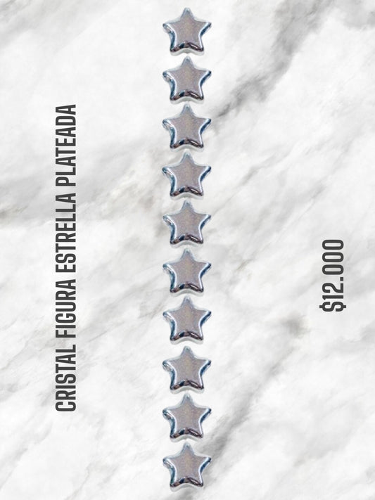 CRISTAL FIGURA ESTRELLA PLATEADO
