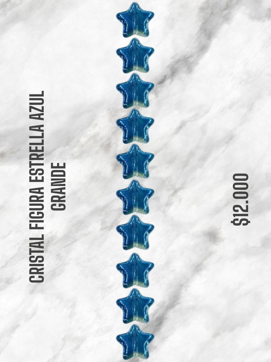 CRISTAL FIGURA ESTRELLA AZUL GR