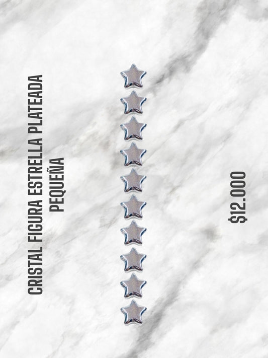 CRISTAL FIGURA ESTRELLA PLATEADA PEQUEÑA