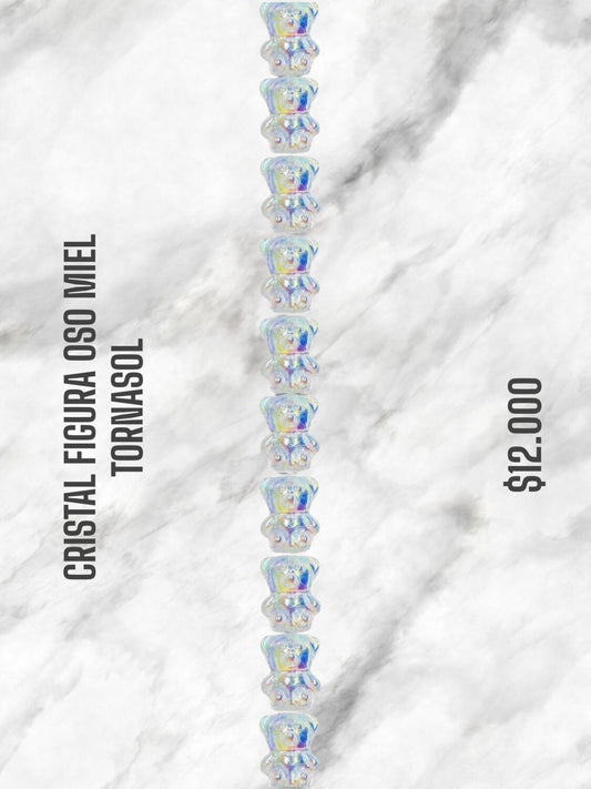 CRISTAL FIGURA OSO MIEL TORNASOL