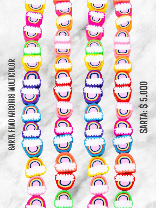 SARTA FIMO NUBES MULTICOLOR