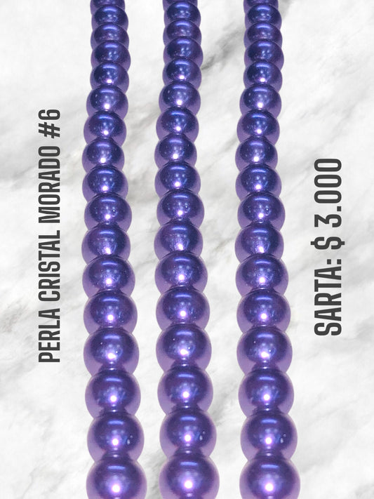 PERLA CRISTAL MORADO #6