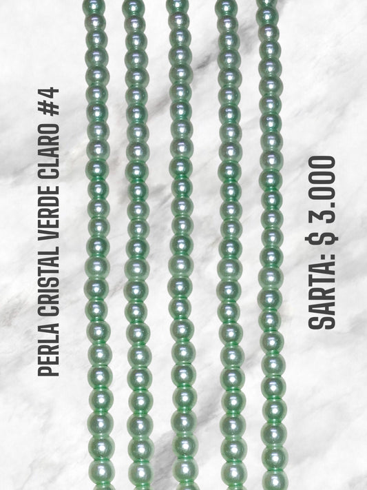PERLA CRISTAL VERDE CLARO #4