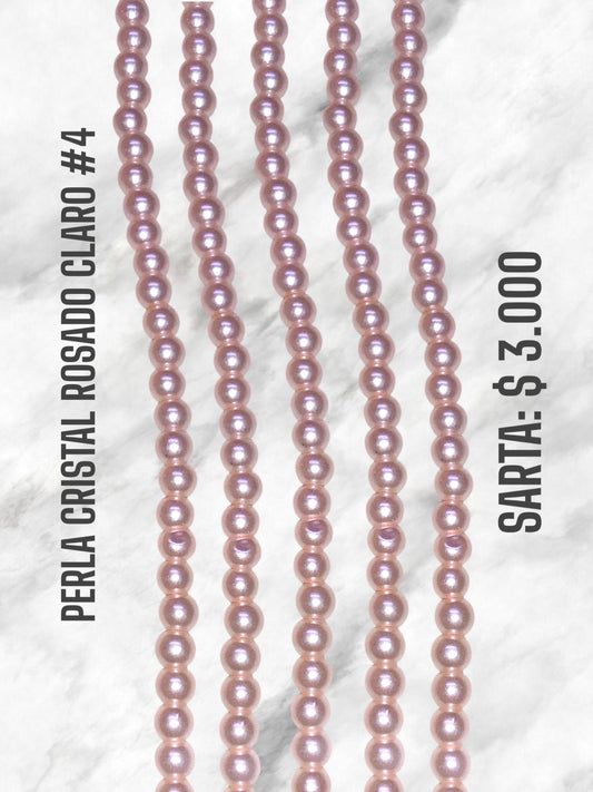 PERLA CRISTAL ROSADO CLARO #4