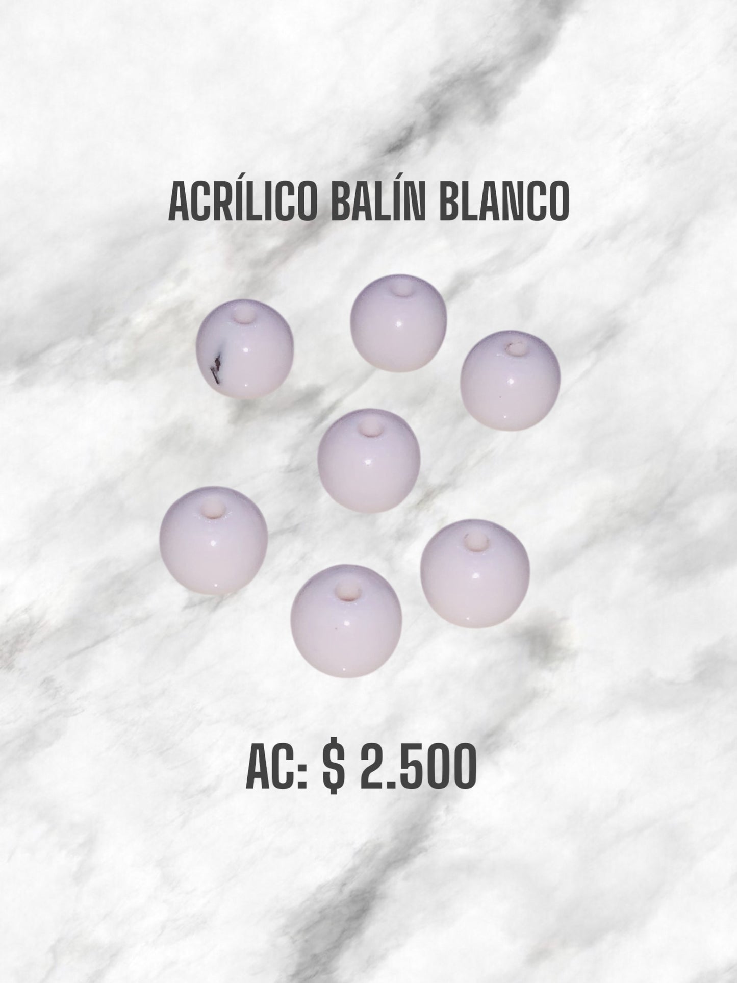 ACRÍLICO BALÍN BLANCO
