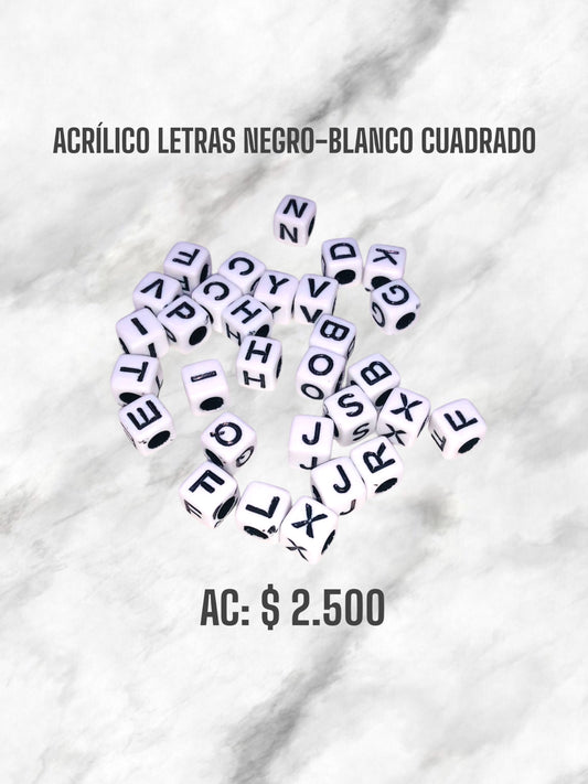 ACRÍLICO NEGRO BLANCO CUADRADO