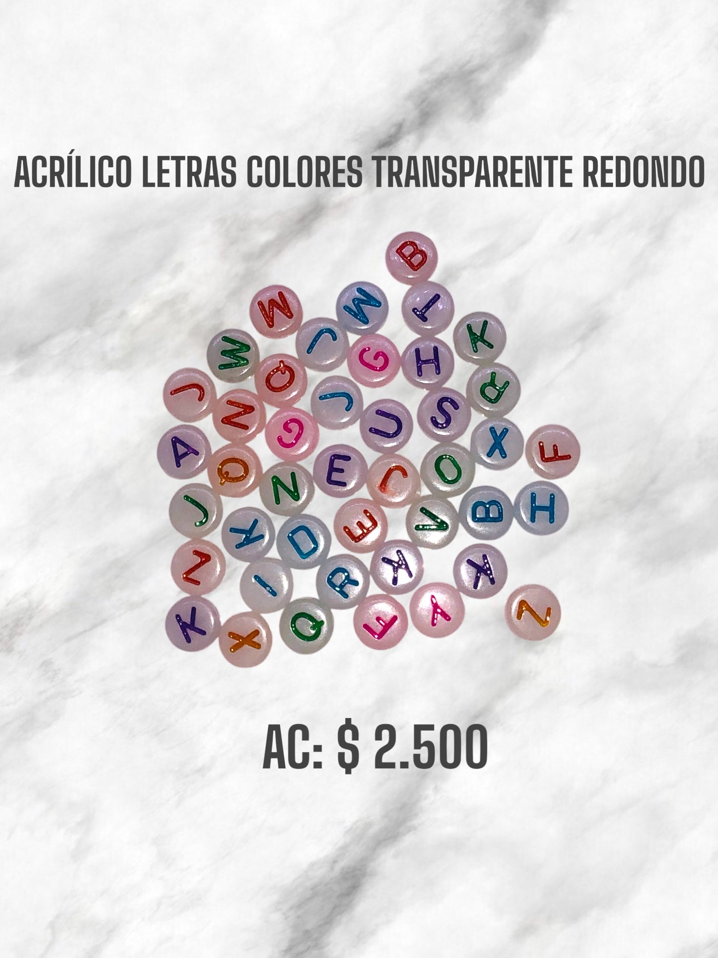 ACRÍLICO COLOR TRANSPARENTE REDONDO
