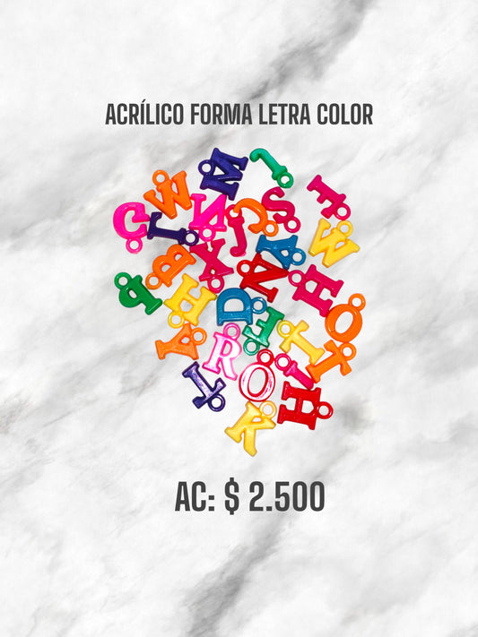 ACRÍLICO FORMA LETRA COLOR