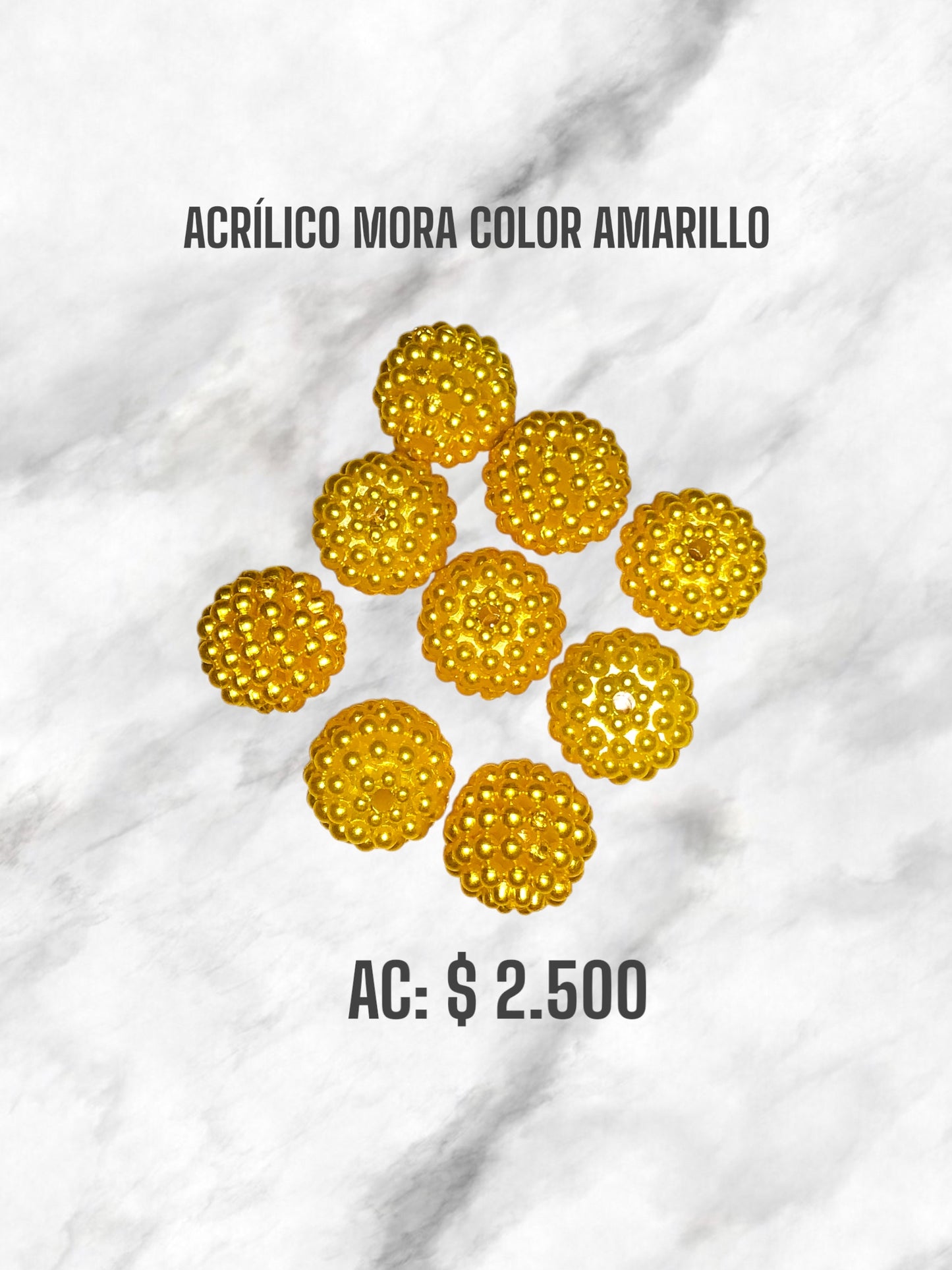 ACRÍLICO MORA COLOR AMARILLO
