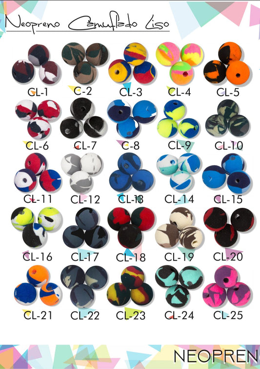 NEOPRENO CAMUFLADOS LISO PAQUETES X100