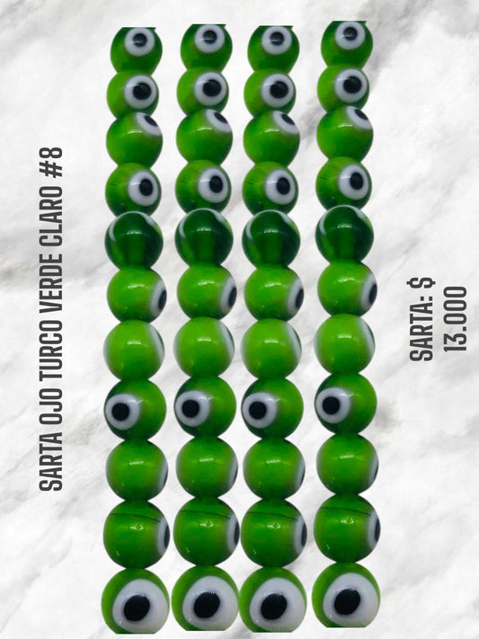 SARTA OJO TURCO VERDE CLARO