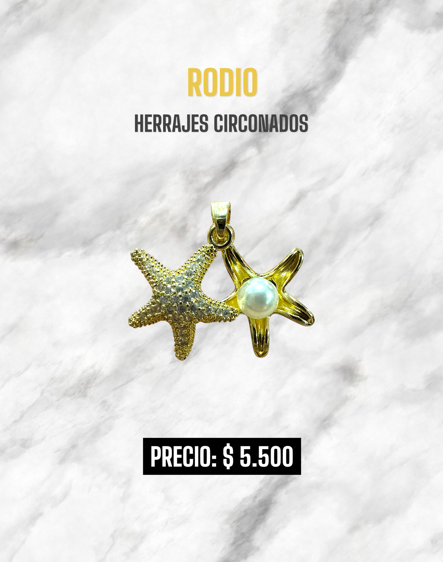 HERRAJES CON CIRCONES RODIO