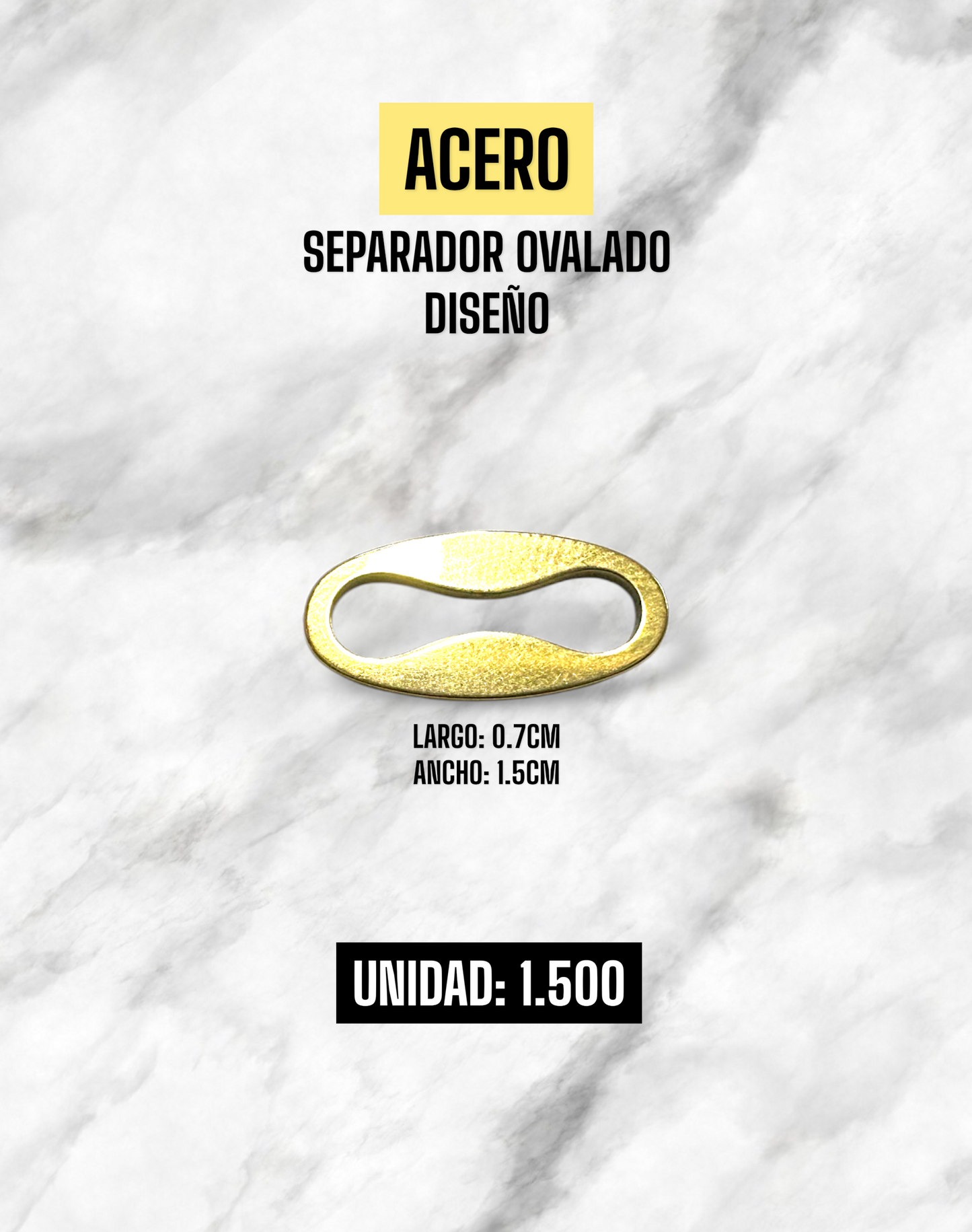 SEPARADOR OVALADO DISEÑO ACERO