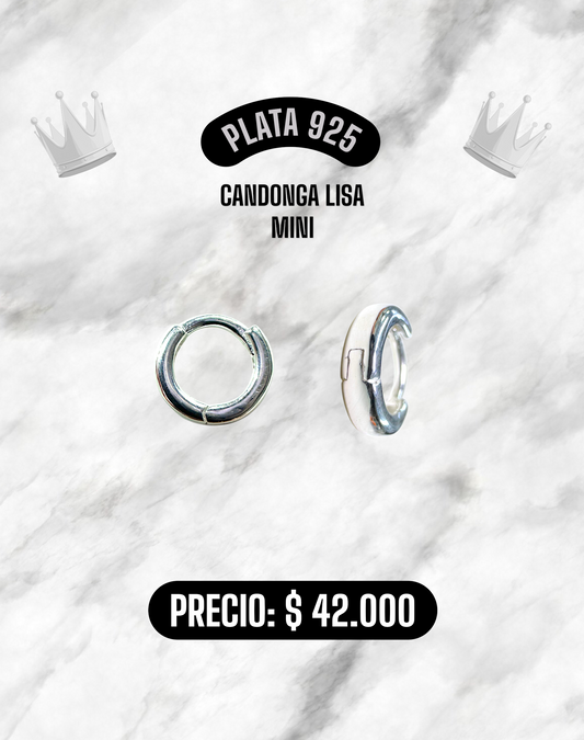 CANDONGA LISA MINI PLATA 925