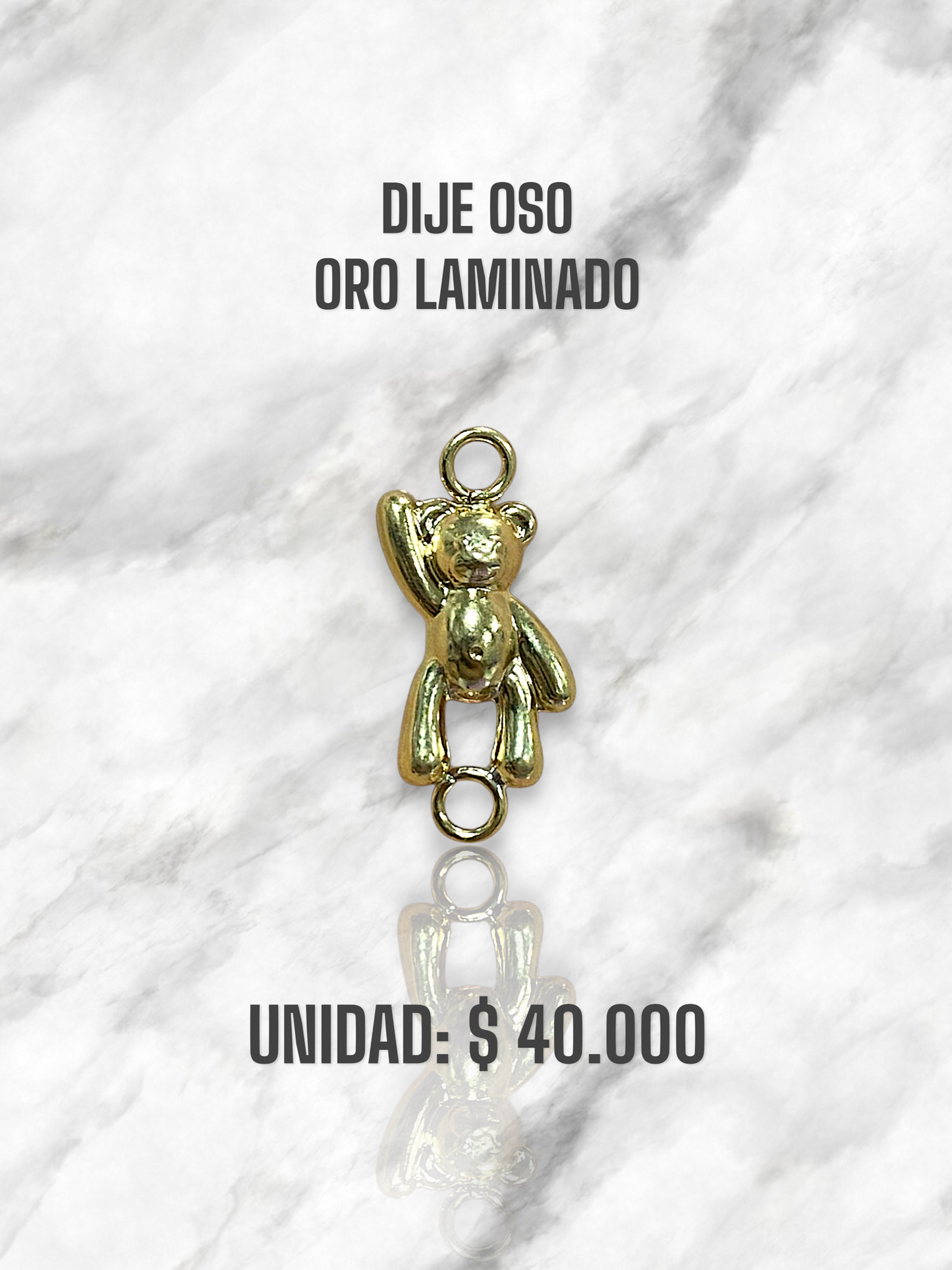 DIJE OSO PULSO ORO LAMINADO