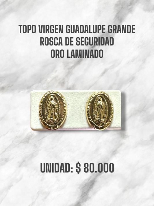 TOPO VIRGEN GUADALUPE GRANDE ROSCA S. ORO LAMINADO