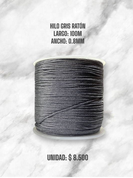 HILO GRIS RATÓN 0.8MM 100M