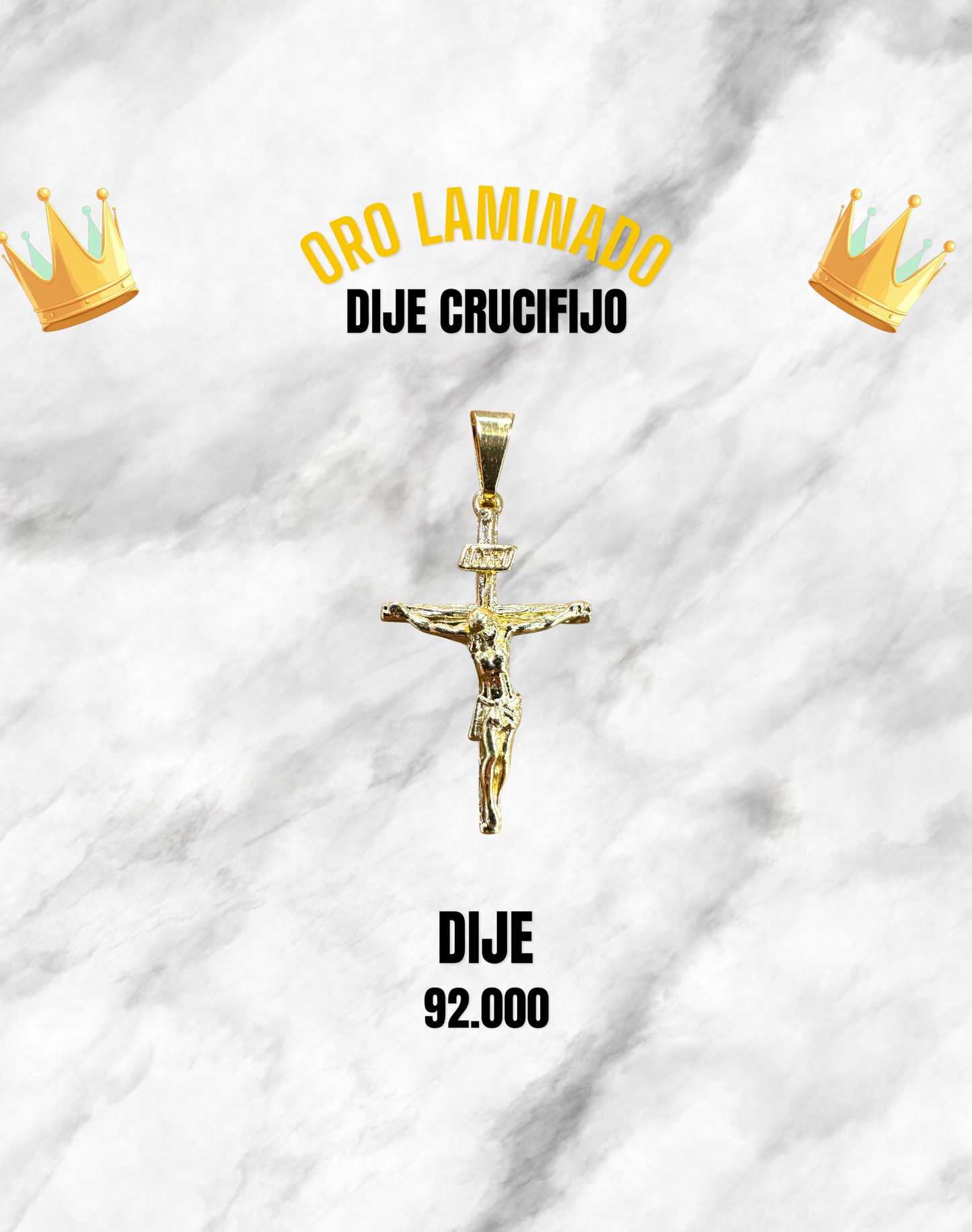 DIJE CRUCIFIJO ORO LAMINADO