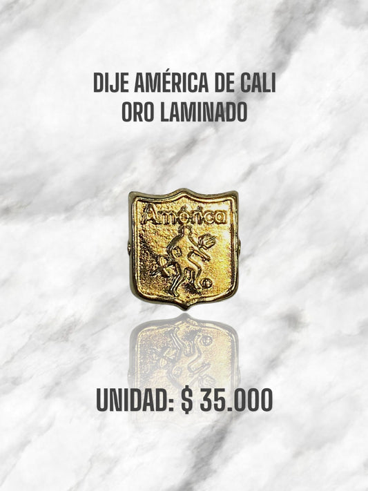 DIJE AMÉRICA DE CALI ORO LAMINADO