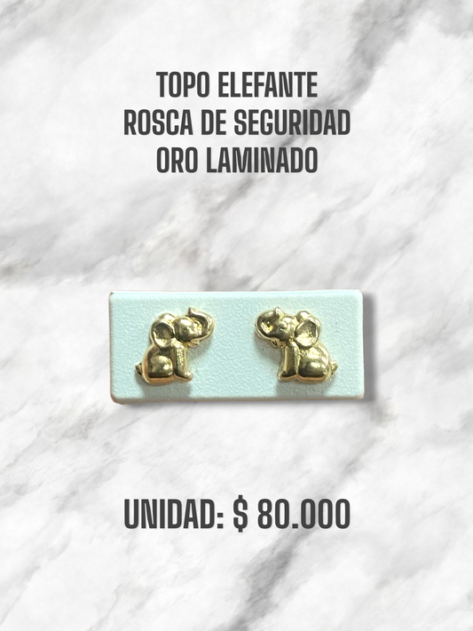TOPO ELEFANTE ROSCA S. ORO LAMINADO