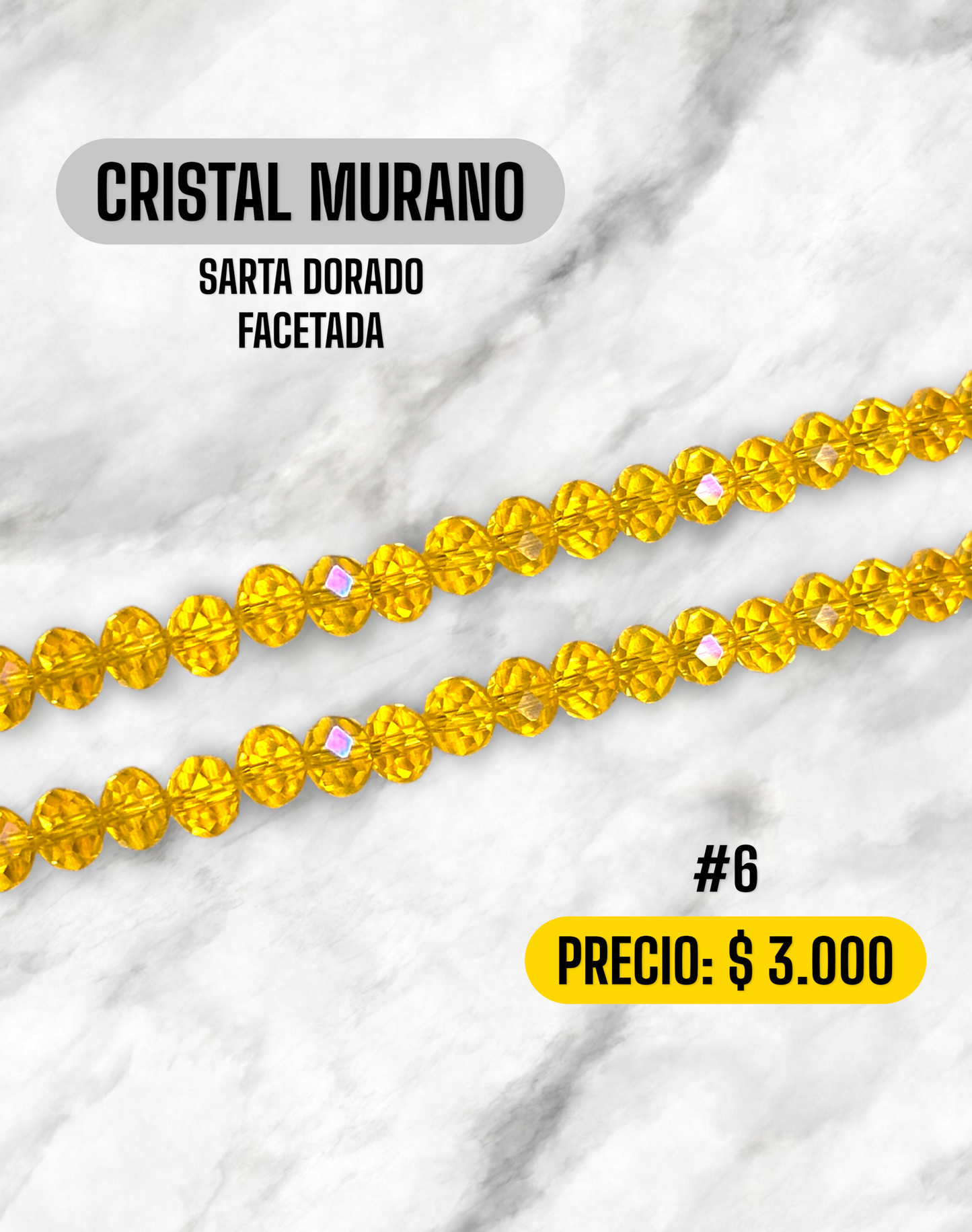 CRISTAL MURANO DORADO